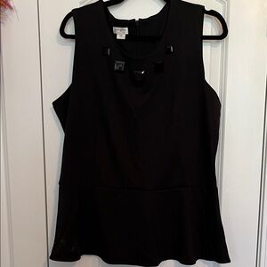 Sleeveless Black Blouse
